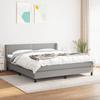 Exclusive House - Bed Slat Base with Mattress Light Grey 180x200cm Fabric