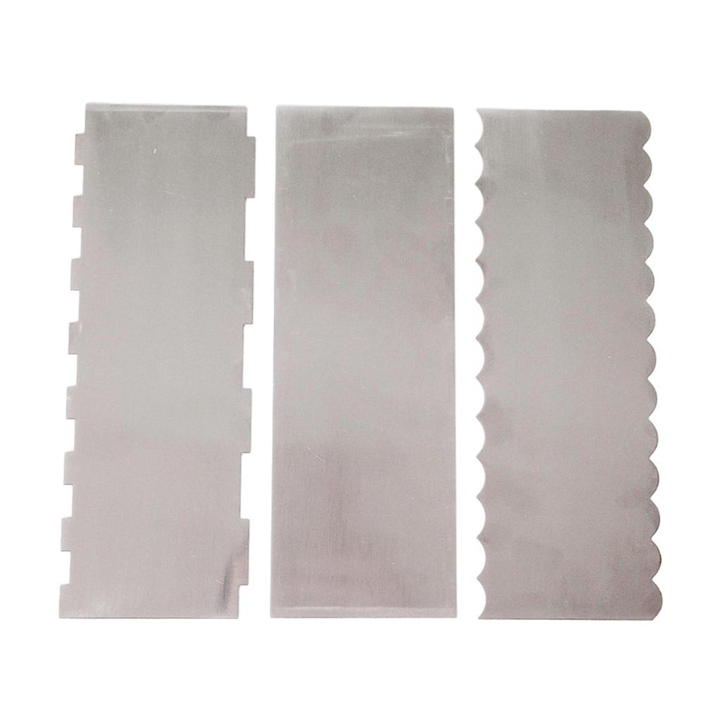3 Pieces Cake Scraper Smoother Home Kitchen Bakeware Adjustable DIY Practical Decorating Comb