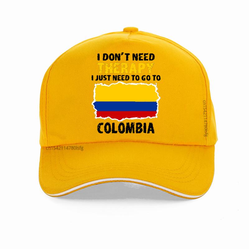 Funny Colombia Flag hat printing Graphic Cotton Adjustable Baseball Cap Summer Style Unisex Women Golf Snapback Hats
