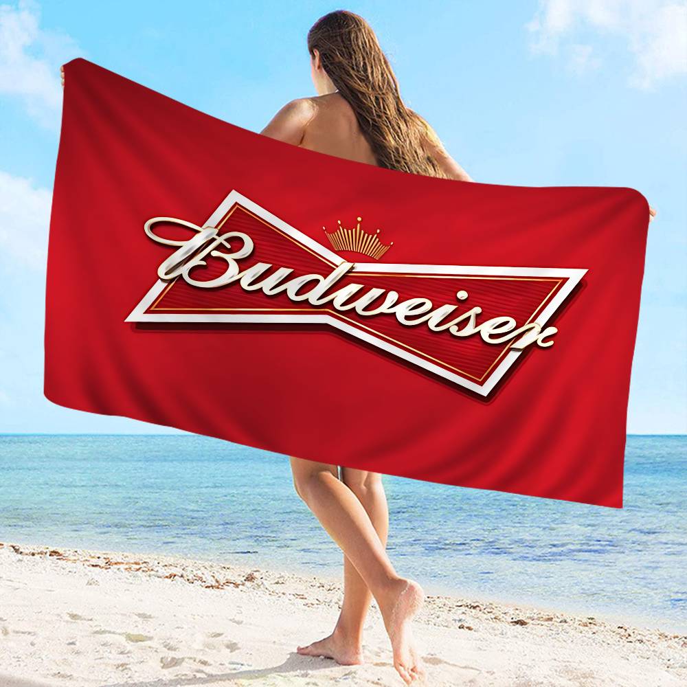 HEISS B-Budweiser Mikrofaser Strandtuch Saugfähig Schnelltrocknend Weich Yoga Schwimmen Resort Bergsteigen Handtuch