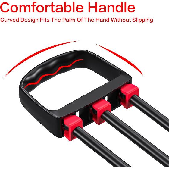 Chest Expander for Chest Arm Legs Shoulder Back Muscles Training, Chest Exerciser for Men with 5 Removable Ropes, Fitness Training Set for Pilates