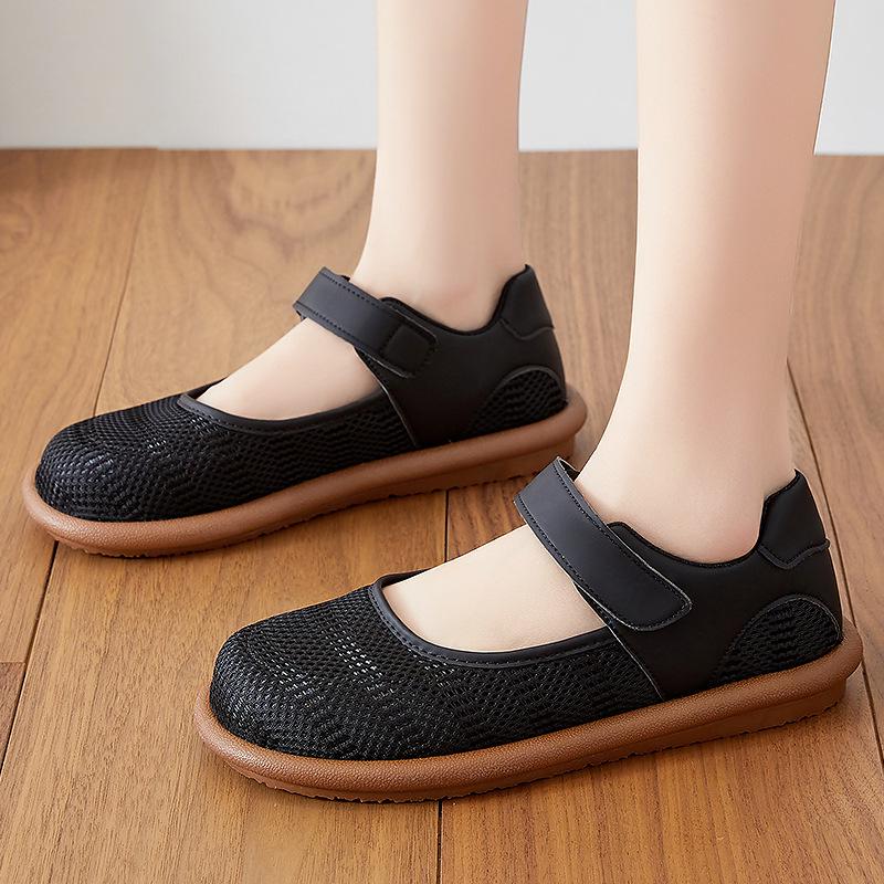 Breathable Summer Footwear for Elderly Women – Comfortable, Soft Sole Casual Shoes