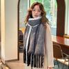 11 New Autumn and Winter Warm Scarf Female Mohair Lengthened and Thickened Scarf Atmosphere High-end Shawl Wholesale