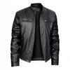 Herre Ståhals Fitted Motorcykel Læderjakke Casual Slim Fit Ydertøj