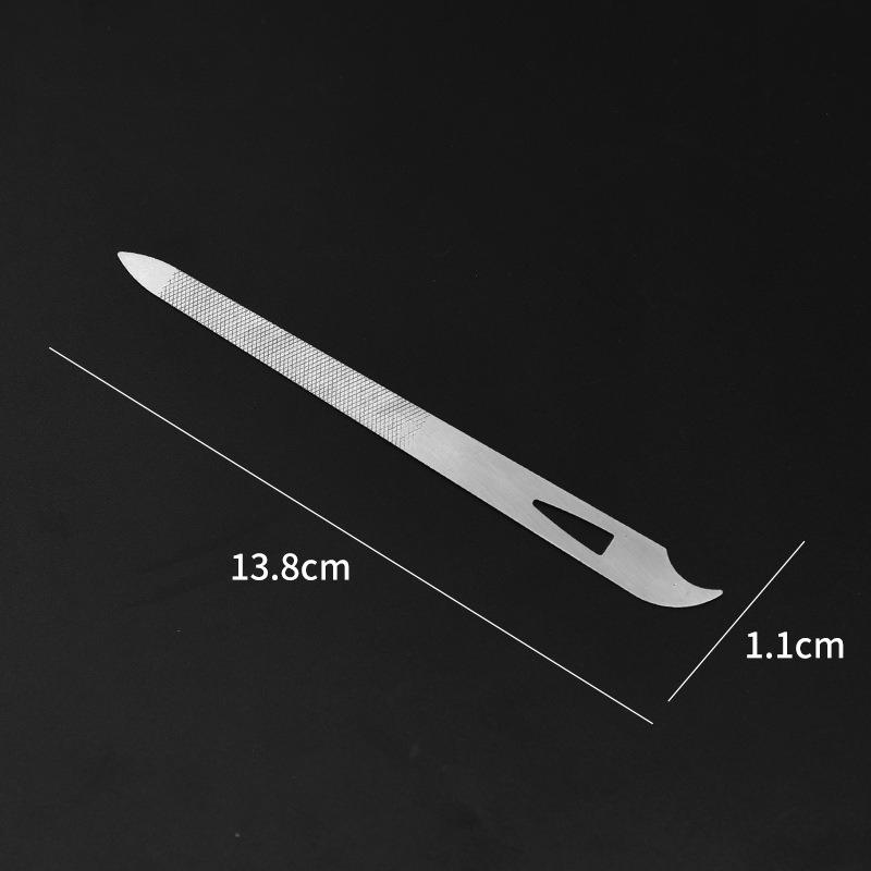 Stainless Steel Professional Double-sided Manicure Tools Nail Art Scrub Nail File Polishing Tools
