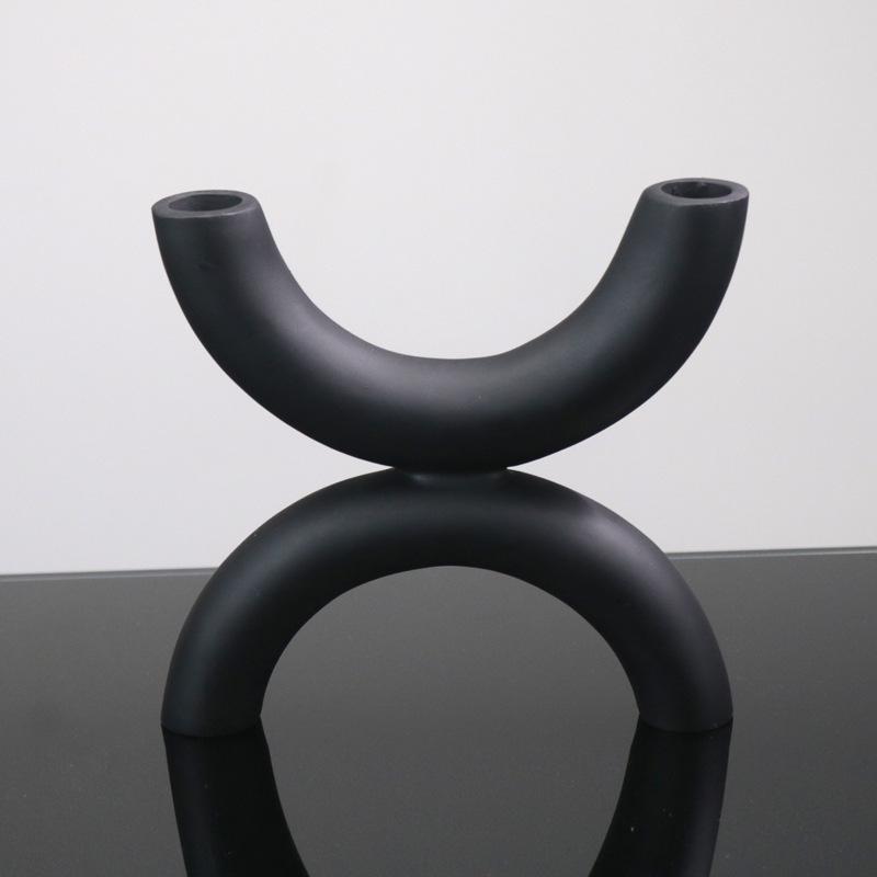 Modern and Simple Nordic Minimalist Semicircle Geometric Splicing Ornaments Flower Inserts Model House Sales Office Soft Decorations