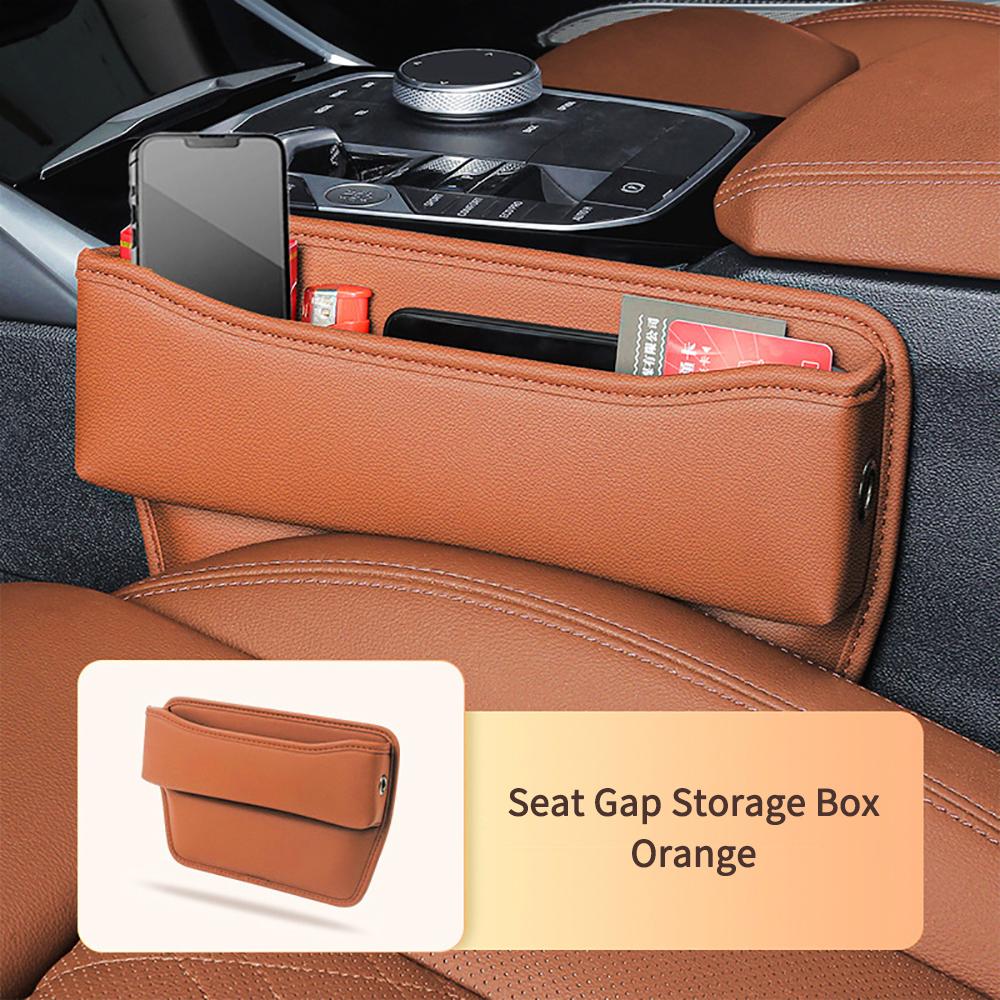 Universal Crevice Side Storage Pocket Wallet Keys Card Phone Holder Multifunction Car Seat Gap Organizer Storage Box Leather