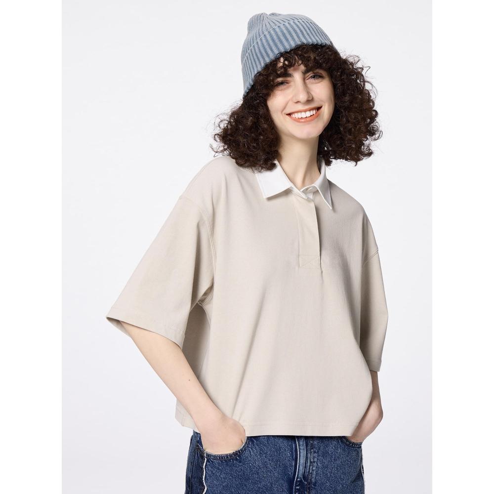 

GU by Uniqlo Рубашка Ragger 5 Minute Рукав Q 31 BEIGE/XS