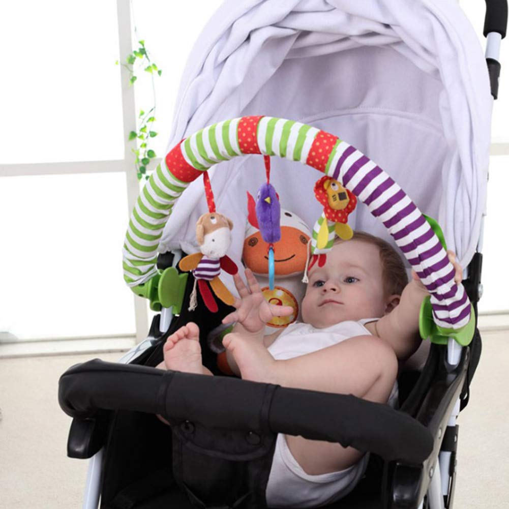 New Hanging Spiral Rattle Stroller Lathe Crib Toys Car Seat Cot Baby Play Travel Infant Baby Toys Educational For Newborn Gifts