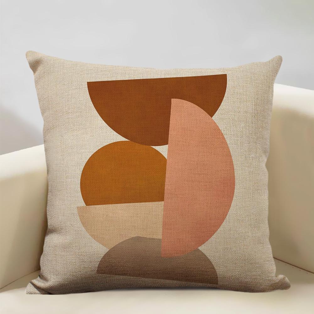 Geometric Abstract Lines Constitute The Perfect Pattern Art Decoration Cushion Cover Bedroom Sofa Office Pillow 45x45cm Linen