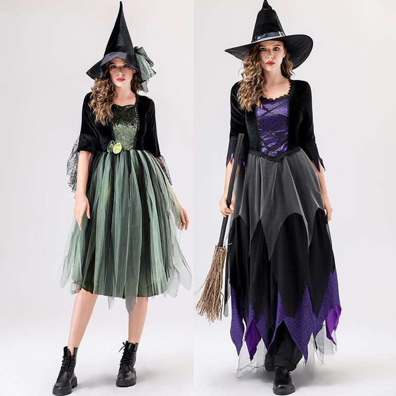 Cosplay Costume Witch With Polyester Material For Halloween And Parties Cosplay