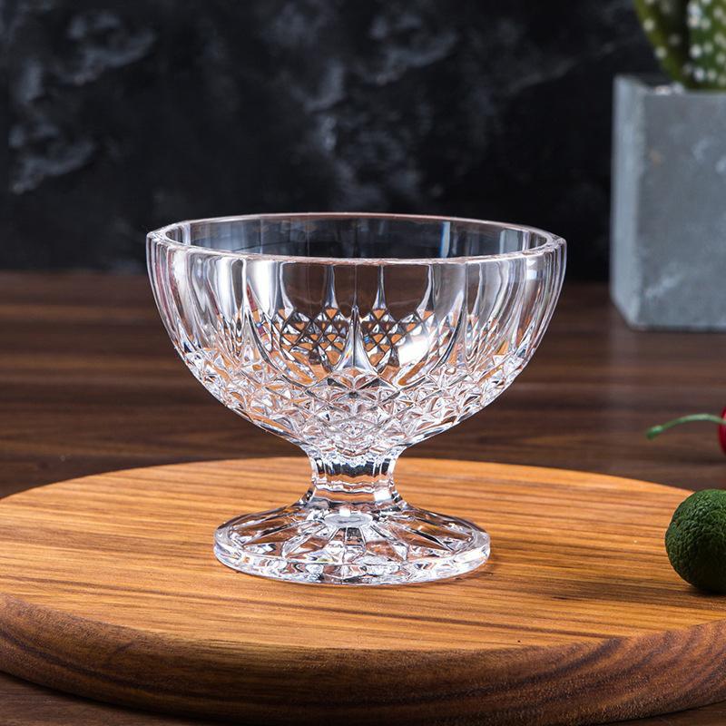 2er Set Kreative Eisbecher Milchshake Milchtee Salat Obst Kaltgetränk Gläser Transparentes Trinkgeschirr 220ml Dessertschale Party