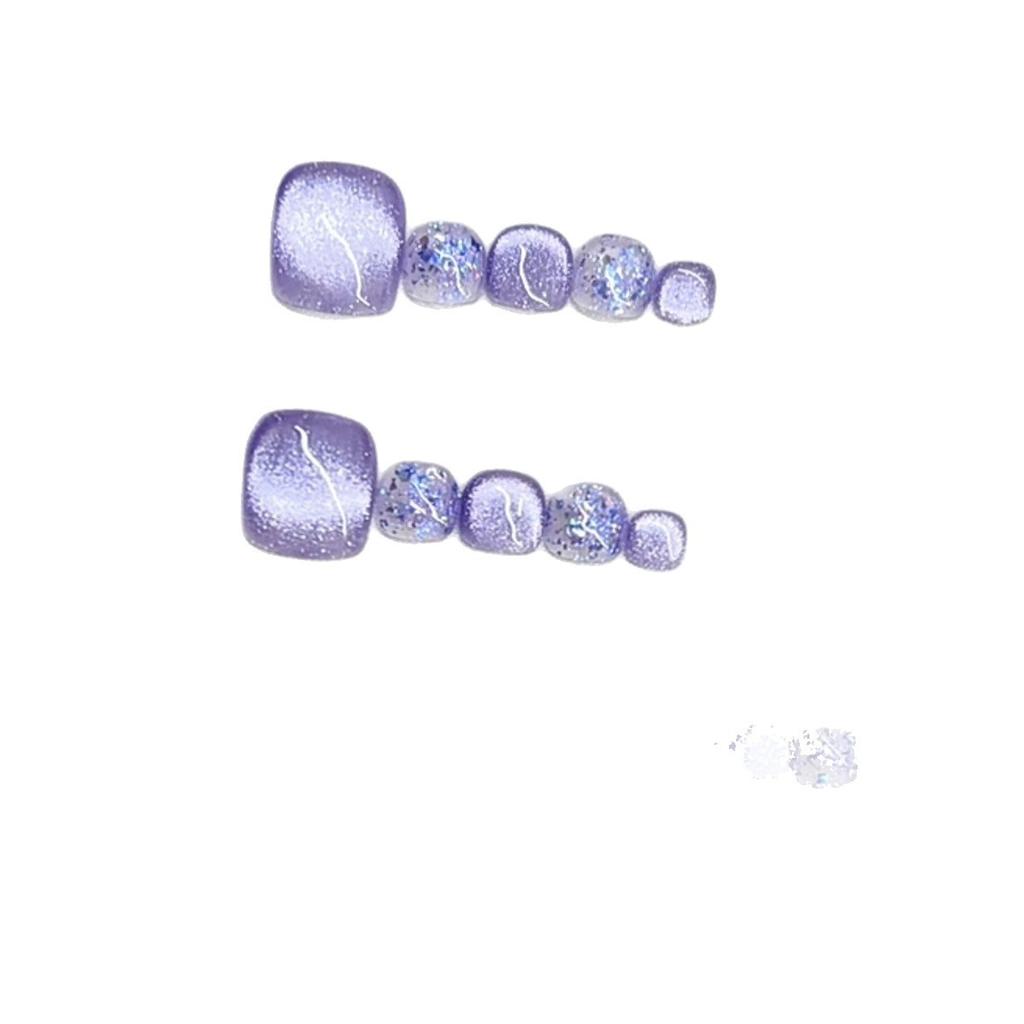 Pure Hand-wearing Armor, Fourteen Pieces of Bauhinia Temperament French Cat Eye Wear Nail Art Patch