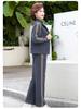 Autumn-Winter 2025 Stylish Plus Velvet Two-Piece Set for Middle-Aged Women