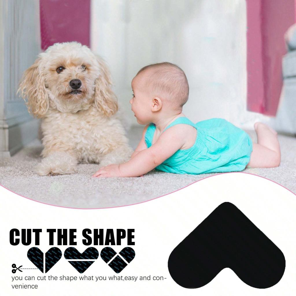 8PCS Rug Pad Grippers Heart-Shaped PU Nano Non Slip Rug Pad Carpet Fixed Sticker,80mm*80mm