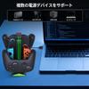 PhyiFlbey Charging Stand for Switch 2 for Compatible with Switch Switch 2 Pro OLED and 6 Controllers RGB Lighting for Right and Left Overcharge USB