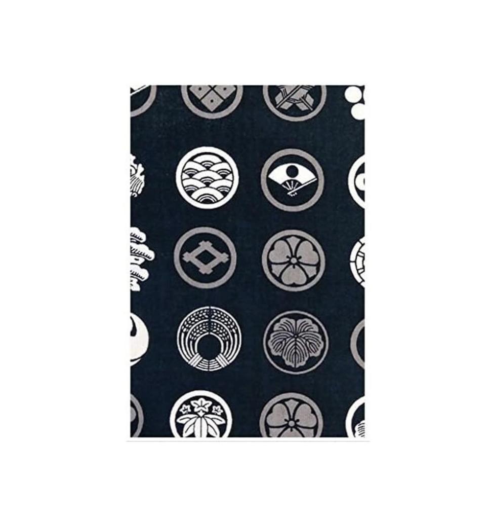 Hamamonyo Japanese Traditional Kamon Design Tenugui Tapestry