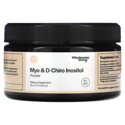 Myo-inositol, D-chiro-inositol, Powder Flavor, 40:1, 61.5g (2.17oz)