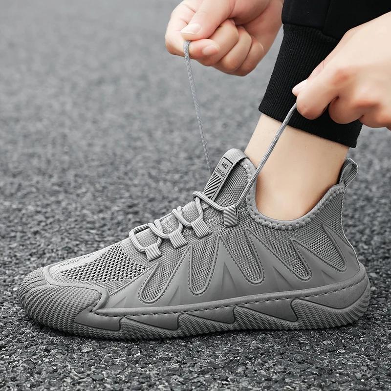 Fashion Men Sports Shoes Male Mesh Breathable Comfortable Sneakers Lightweight Casual Shoes Men Platform Non-slip Running Shoes