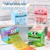 Blue Pearlescent Gradient Sticky Notes - Tearable Transparent Student Memo Stickers