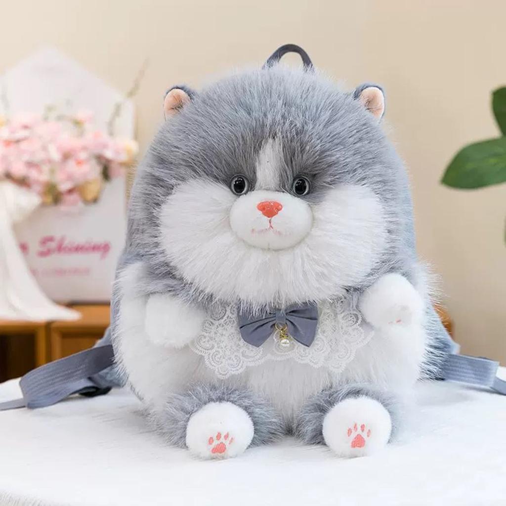 Schoolbag Kitten Doll Backpack for Women 1011 New Cute Kitten Dog Furry Japanese Doll Bag for Girls