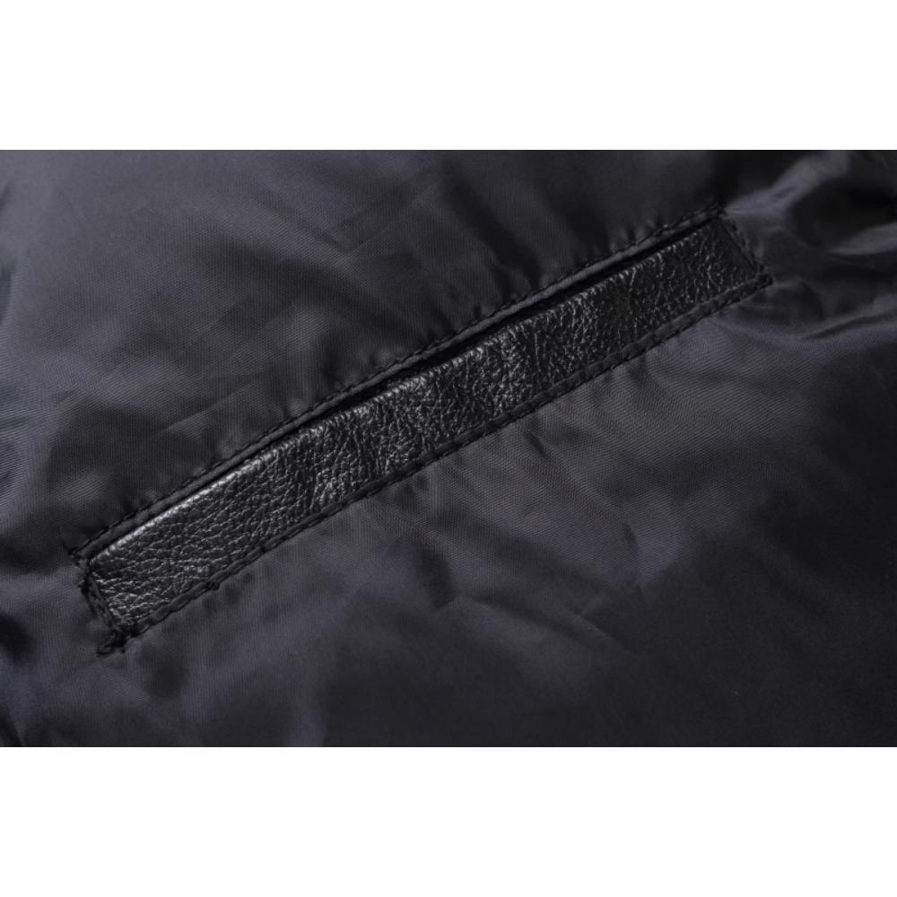 Chinese Size Thick Men Leather Jacket Hood Warm Down Coat Winter Long Down Jackets Genuine Cow Leather Coats Mens Clothing