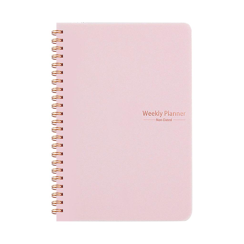 Planner, Academic Planner, Hardcover Leather Calendar Planner With Monthly Label, Spiral Bound Daily Planner
