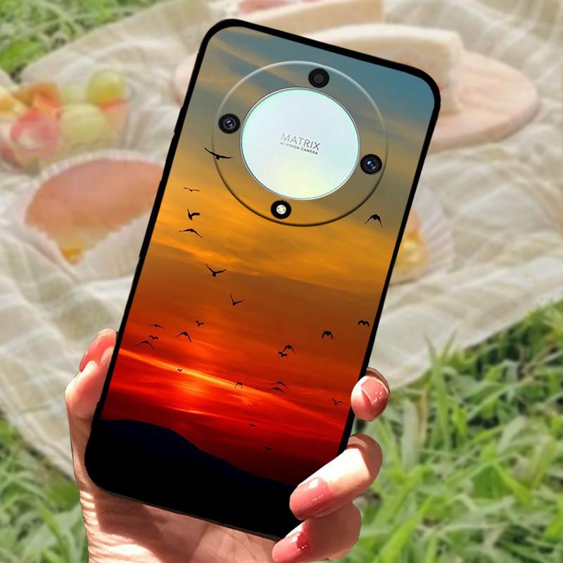 For Honor X9A 5G Case Honor X9A Cover Black Soft Silicone Phone Case Fundas For Huawei Honor X9A 5G Coque HonorX9A Protective