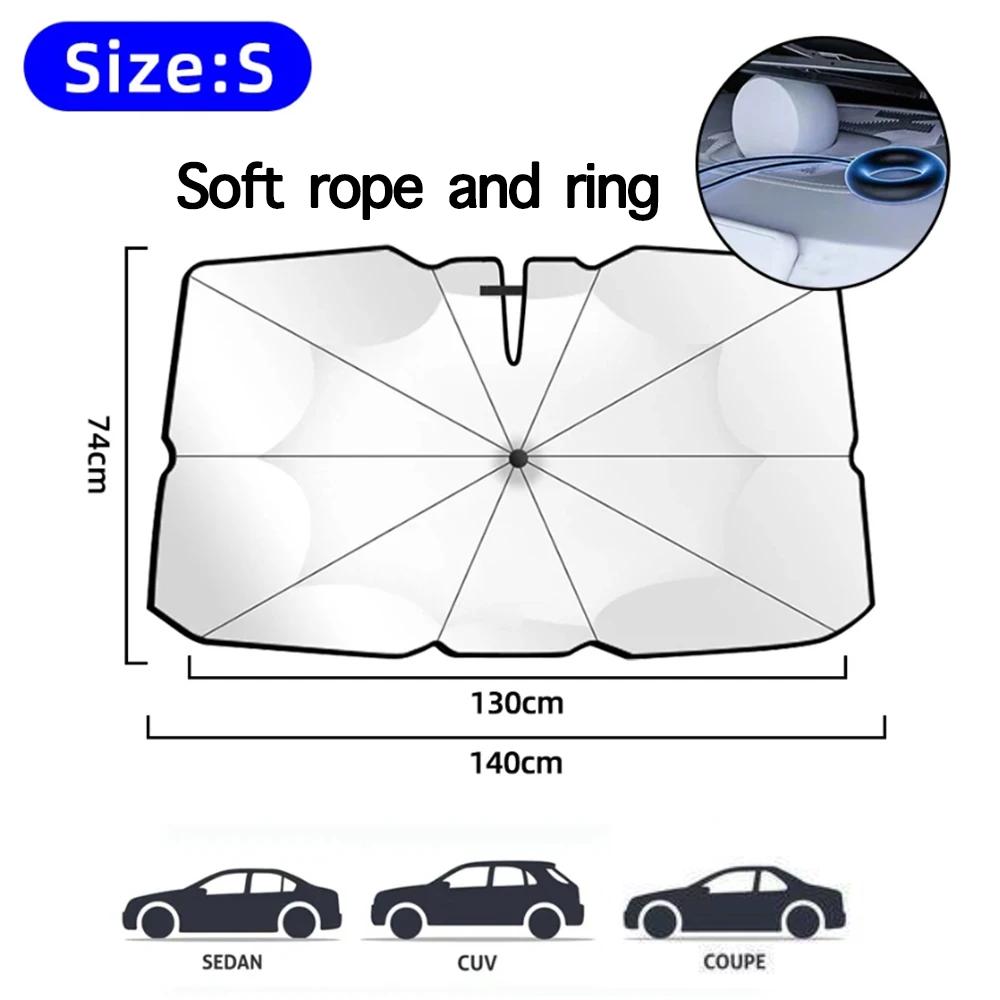 2024 Car Windshield Sun Shade Umbrella Foldable Sunshade Front Window Cover for UV Block Heat Protection Protector ParasolWindshield Sunshades 1