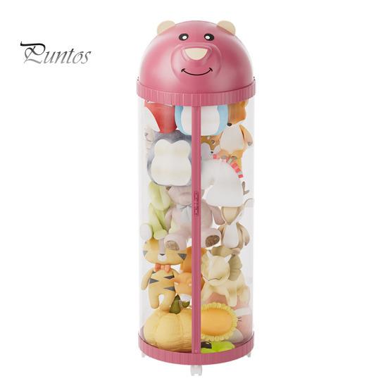 Organizer na pluszowe zabawki, tuba przezroczysta, zamykana na suwak, duża pojemność, uchwyt na zabawki pluszowe