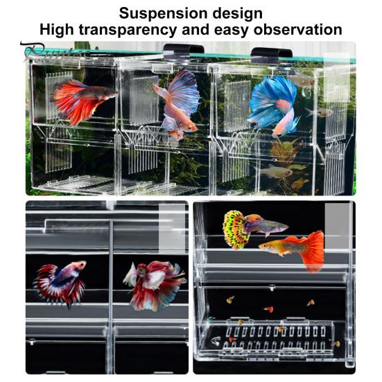 Aquarium Breeder Box Isolation Fish Breeding Hatching Divider Transparent Multi-Grid Design Fish Breeding Isolation Box for Shrimp Clownfish