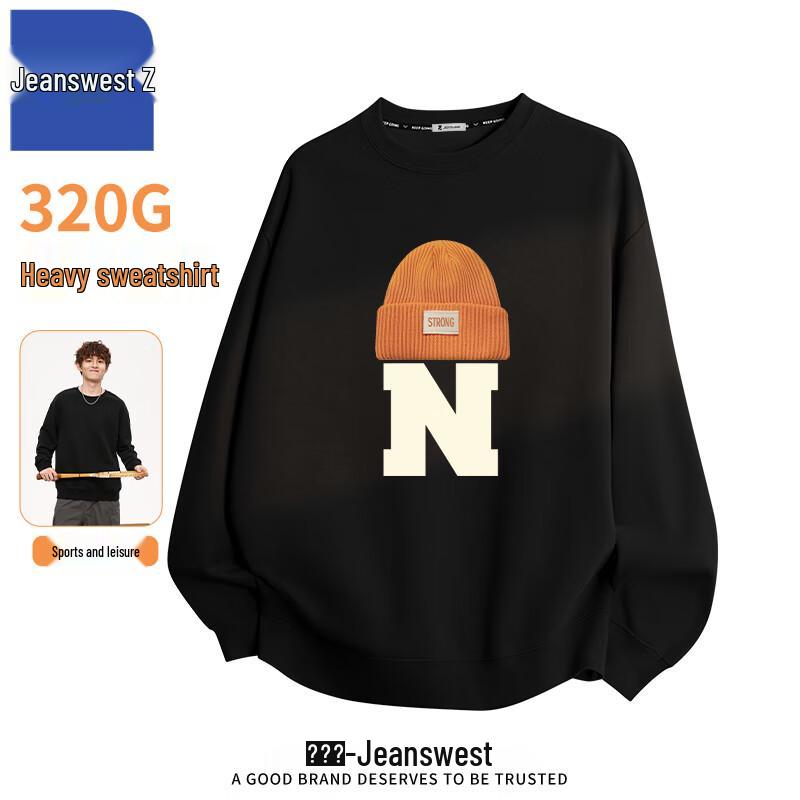 

Jeanswest Men s Z Heavyweight Loose Fit Round Neck Sweatshirt 3XL
