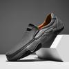 Hollow Hand-stitched Men's Shoes, Outdoor Casual Shoes, One-step Flat-bottomed Leather Shoes, Low-cut Large Size