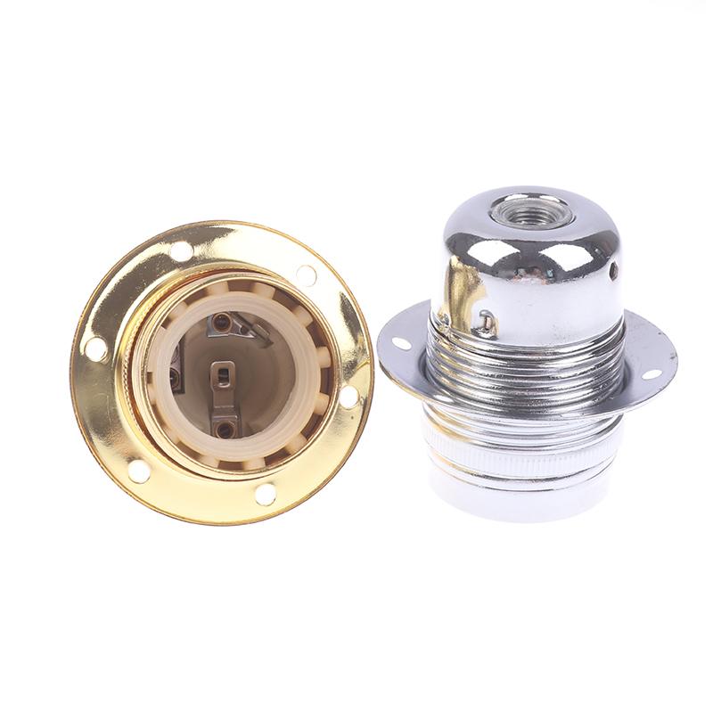 Metal Lamp Holder E27 Polished Vintage Lamp Socket DIY Light Lamp Base Retro Screw Adapter Lampholder For Lighting Fixture