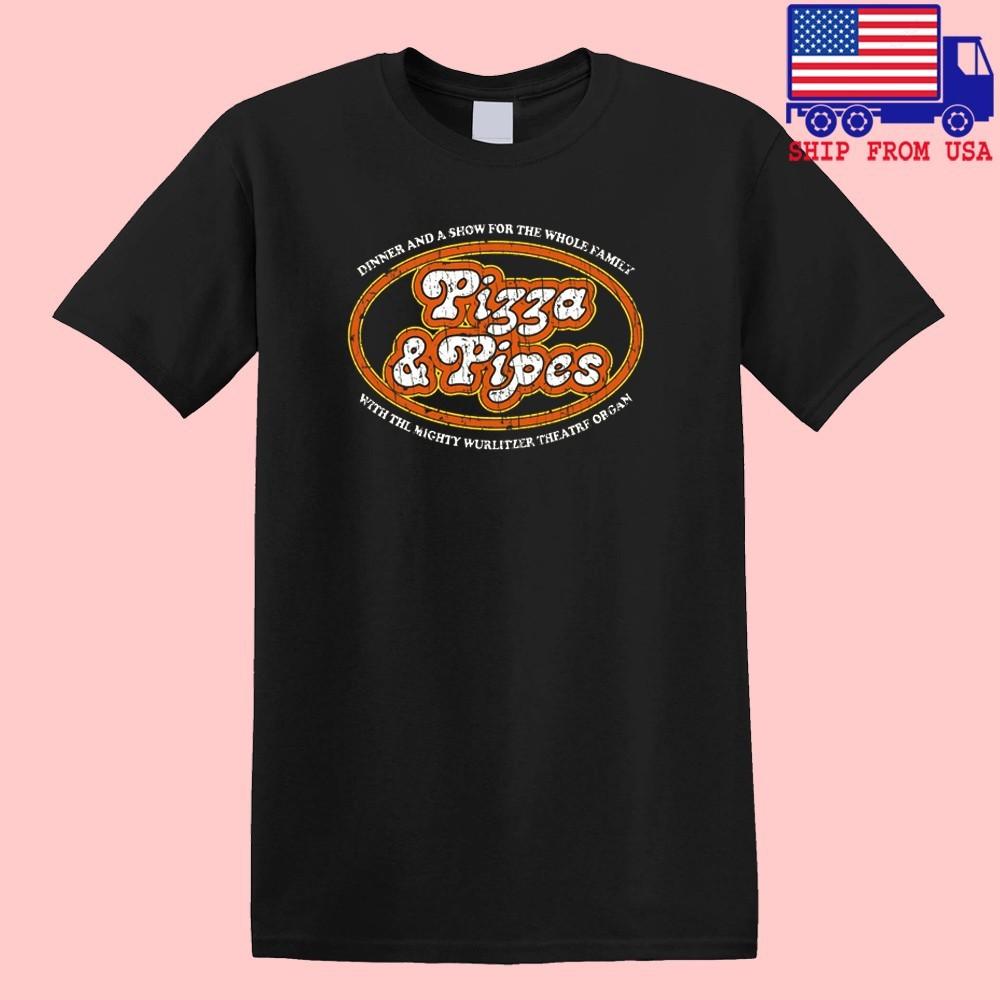 Pizza n Pipes Restaurant Men s Black Size S-5XL S
