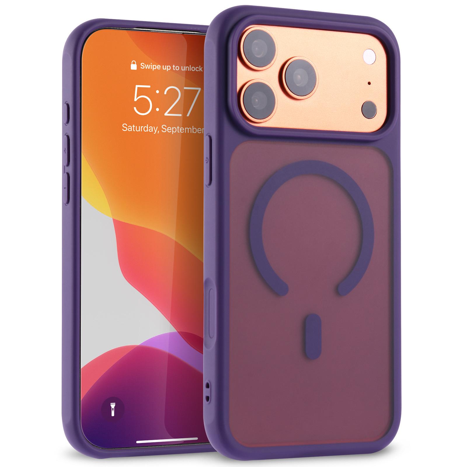 

iPhone 17 Pro Max Matte Magnetic Absorption Case, Anti-fall Hard Full Coverage, Skin-feel Protection iPhone 17 Air