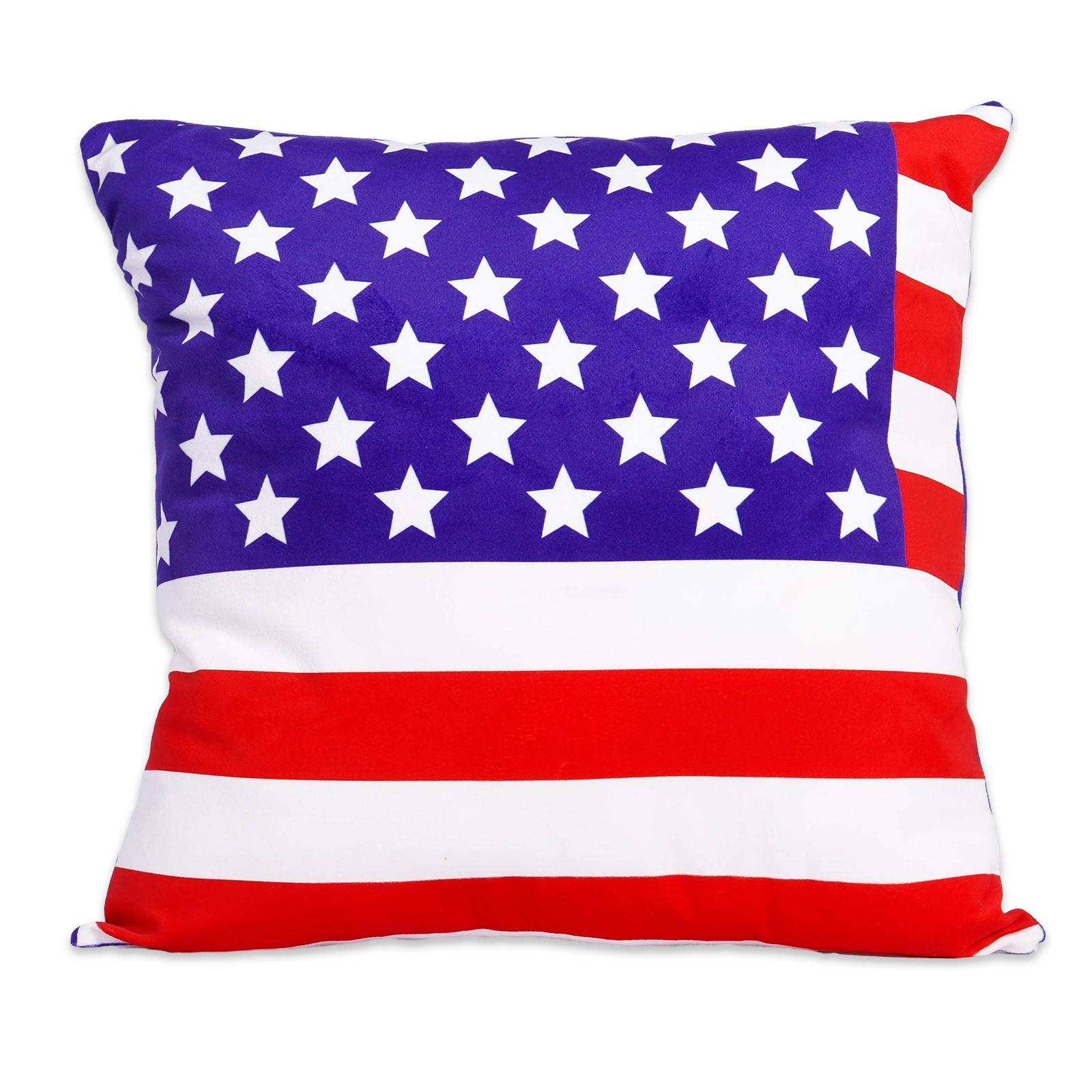 American Flag Throw Pillow - Independence Day Outdoor Patio Cushion & Home Decor