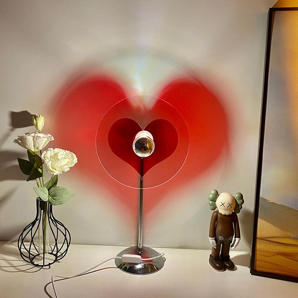 Usb Love Table Lamp Plug-in High Temperature Resistance Romantic Atmosphere Lamp Bedroom Bedside Lamp