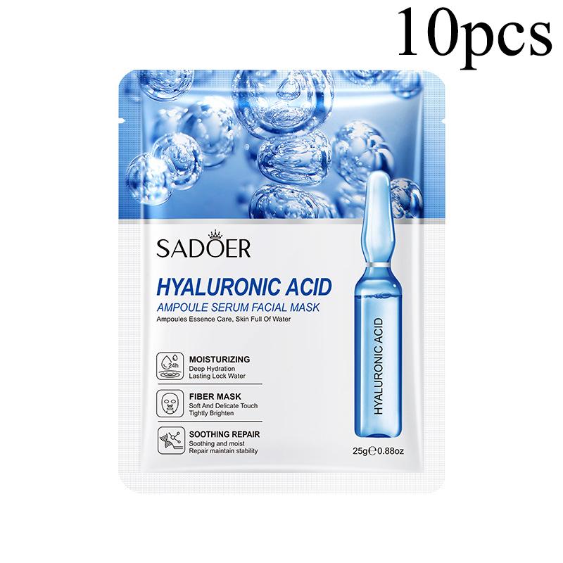 

10 шт. SAODER Маски для лица с гиалуроновой кислотой Уход за кожей лица Укрепляющие Увлажняющие Маски для лица Средства для ухода за кожей лица 10pcs