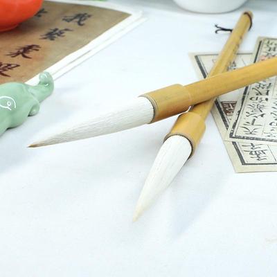 Wool Brush with Long Handle and Special Tip for Traditional Chinese Calligraphy and Painting