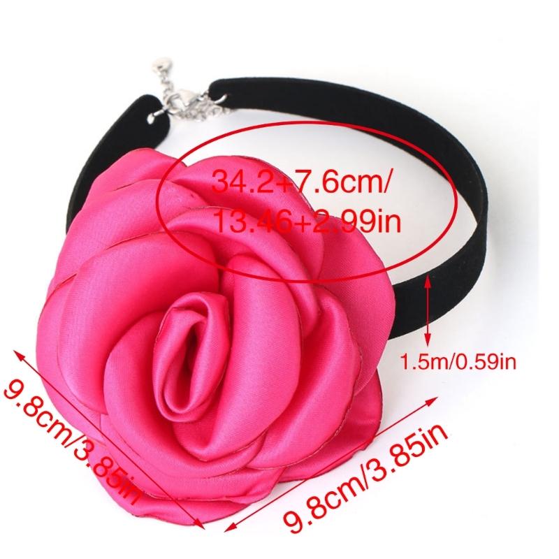Elegantes Choker-Halsband Schlüsselbein-Kette Rosen-Choker Damen Valentinstagsgeschenk