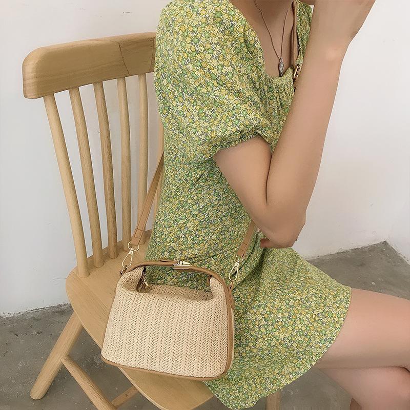 Straw Crossbody Bag For Womennewest Bohemian Small Knitting Summer Purse And Handbag Vacational Bucket Beach Bags