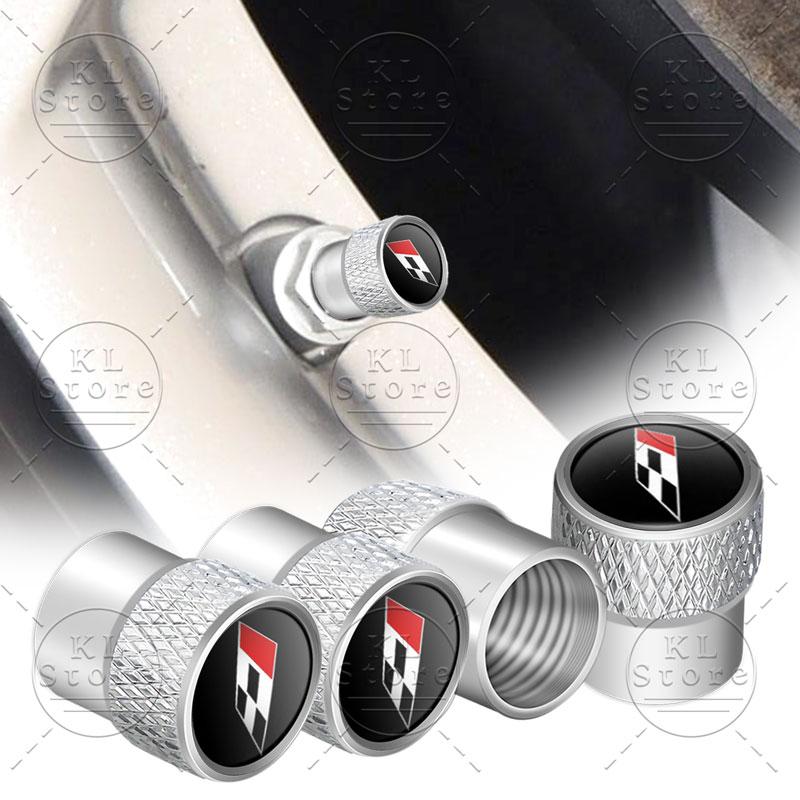 lcbn4 4Pcs Car Styling Racing Flag Badge Metal Wheel Tire Valve Caps Stem Case Dust Covers For Seat Ibiza Cupra Arosa Ateca Cordoba