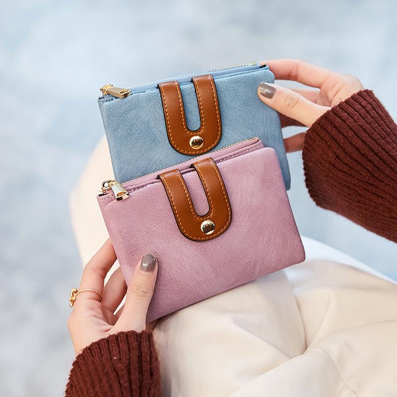 Wallet Female Short Student Simple Versatile Two Folding Wallet Female