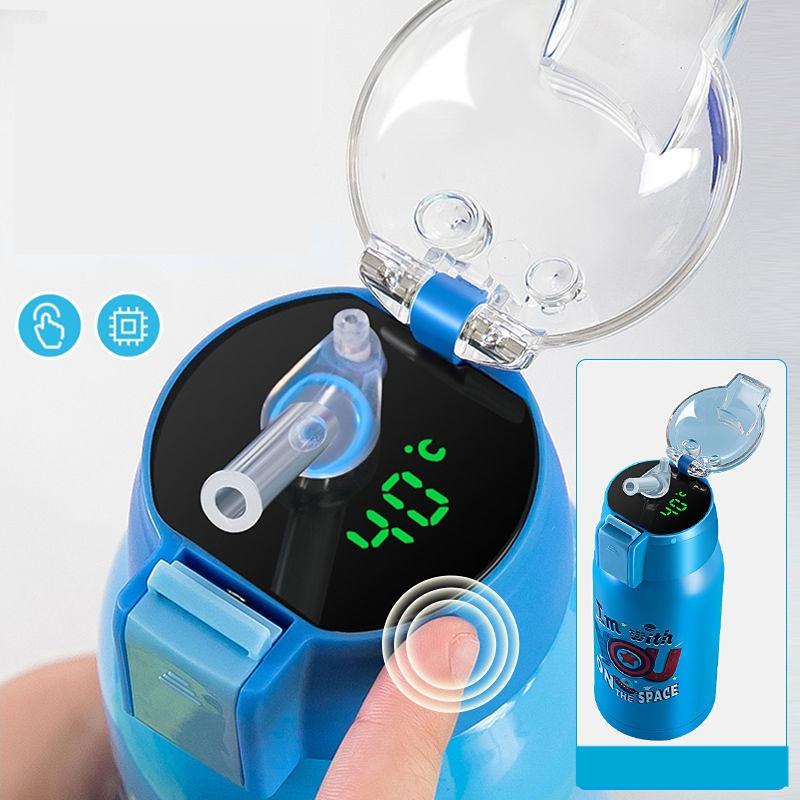 Large Capacity Intelligence Thermos Cup 500ml Vacuum Flasks Portable Stainless Steel Thermos Cup Water Bottle Travel Tea Mug Office Thermos Cup