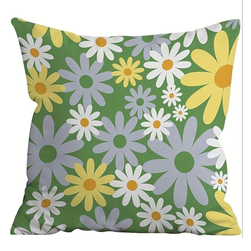 

Подушка с принтом суккулентов, весенняя тематика, для спальни, гостиной, дивана, домашнего декора, полиэстеровая наволочка с молнией 16x16Inch