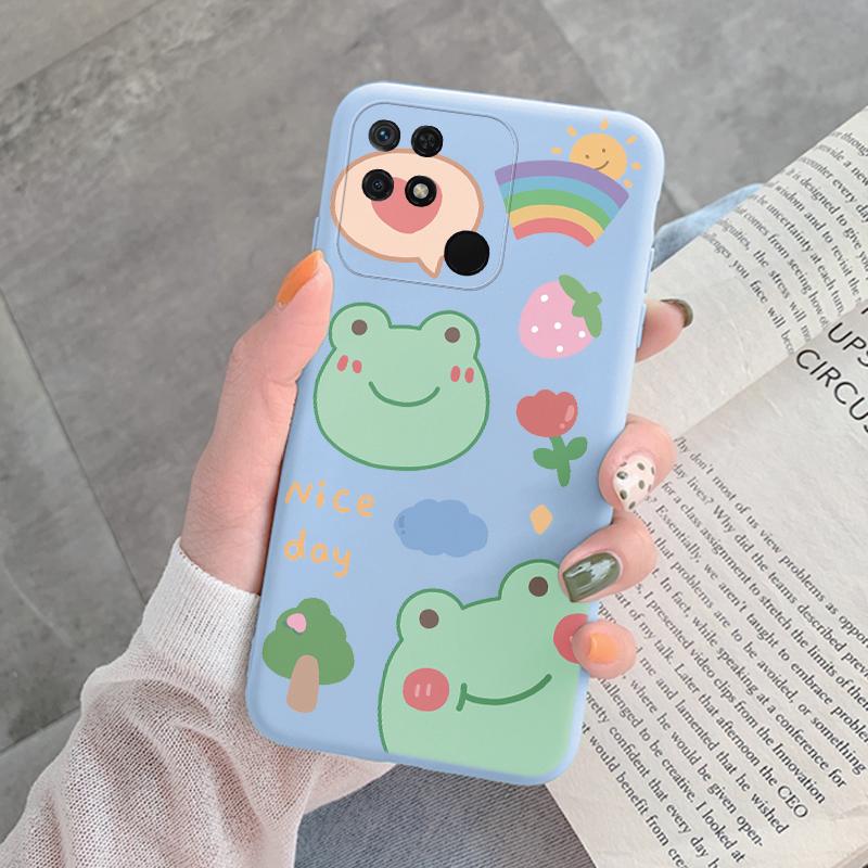 For Redmi 10C 10 C Back Cover Protective Case Soft Silicone Cute Cartoon Cat Frog Phone Case For Xiaomi Redmi 13C 14C 12C Coque