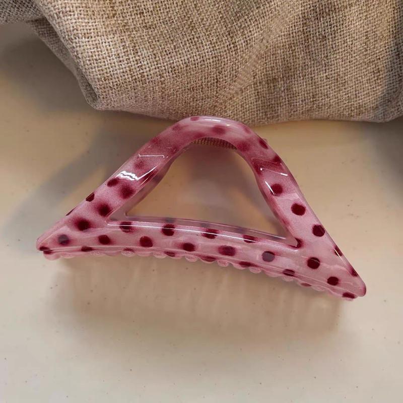 Korean-Style Milky Yellow Ombre Polka Dot Sunflower Claw Hair Clip