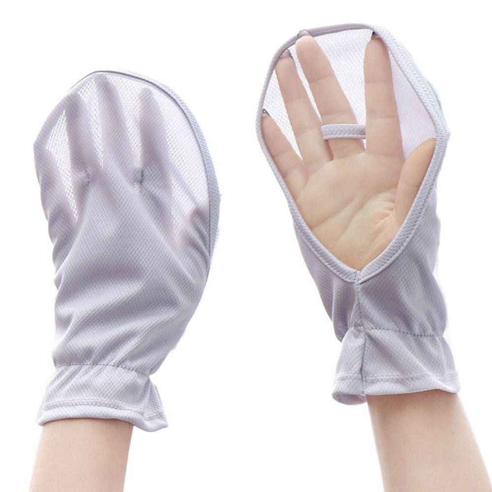 Outdoor Sports Sleeve Glove Thin Women Lady Gloves Driving Riding Mittens Sunscreen Gloves  Summer