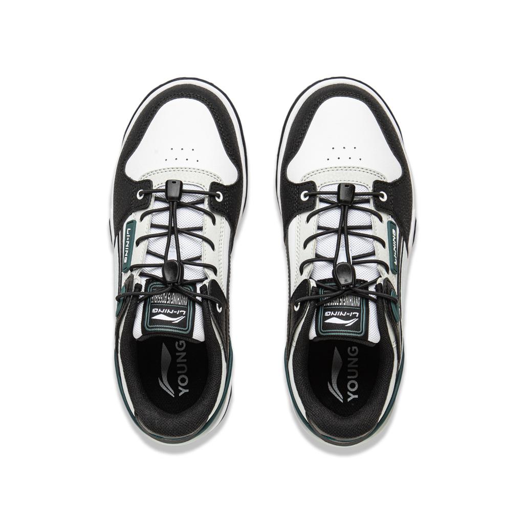 Li Ning Kids Sports Lifestyle Series Comfortable Fashion Kids Casual Shoes Kids Casual Shoes Black Standard-White YKCV036-11
